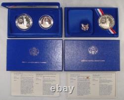 Lot of (2) 1986-S Proof Statue of Liberty Silver Commemorative Sets
