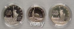 Lot of (2) 1986-S Proof Statue of Liberty Silver Commemorative Sets