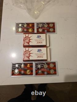 Lot of 2 -2001-2002 US Mint Silver Proof Set with State Quarters