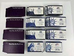 Lot of 34 US Mint State Quarter Proof Sets With COA Mixed Years 1987-2006