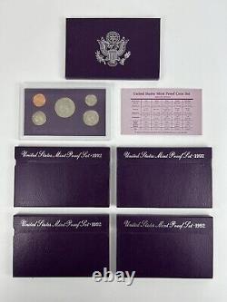 Lot of 34 US Mint State Quarter Proof Sets With COA Mixed Years 1987-2006