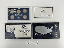 Lot of 34 US Mint State Quarter Proof Sets With COA Mixed Years 1987-2006
