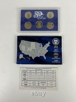 Lot of 34 US Mint State Quarter Proof Sets With COA Mixed Years 1987-2006