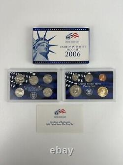 Lot of 34 US Mint State Quarter Proof Sets With COA Mixed Years 1987-2006