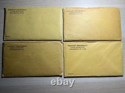 Lot of 4 Proof Sets in Original Envelopes (3 Unopened) 1961, 1962, 1963 & 1964