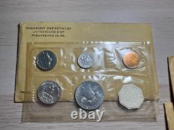 Lot of 4 Proof Sets in Original Envelopes (3 Unopened) 1961, 1962, 1963 & 1964