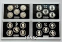 Lot of 4 Quarter Proof Sets 2017,2018, 2018 Reverse proof and 2017 Enh 3 are Slv