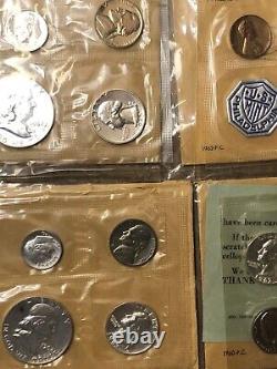 Lot of 4 US Mint Proof Sets. 1962 X 4 Sets 90% silver Uncirculated