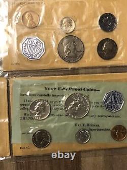 Lot of 4 US Mint Proof Sets. 1962 X 4 Sets 90% silver Uncirculated