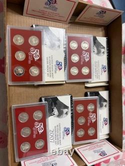 Lot of 4 US Mint Silver Proof Set (2004-2007) 3.6 oz silver withCOA