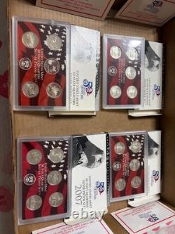 Lot of 4 US Mint Silver Proof Set (2004-2007) 3.6 oz silver withCOA