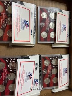 Lot of 4 US Mint Silver Proof Set (2004-2007) 3.6 oz silver withCOA