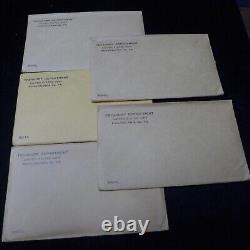 Lot of (5) 1960 US Mint Proof Set SEALED 5 Coins 90% Silver Original Envelope