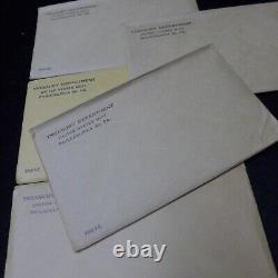 Lot of (5) 1960 US Mint Proof Set SEALED 5 Coins 90% Silver Original Envelope