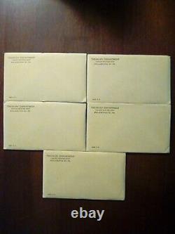 Lot of 5 1963 US Silver Proof Sets SEALED Philadelphia Unopened Envelopes