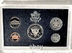 Lot of 5-US Mint Silver Proof Sets With C. O. A and Black Box-1992,'94,'95,'97, 98