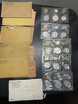 Lot of (6) 90% Silver US Proof Sets 1955-1961-1962-1963 -1964-1965 SEALED UNOPEN