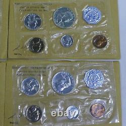 Lot of (7) 1960 Small Date Cent SILVER Proof Sets in Original Package