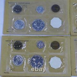 Lot of (7) 1960 Small Date Cent SILVER Proof Sets in Original Package