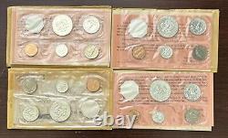 Lot of Four (4) 1964 US Proof Sets in Original Packaging 90% Silver