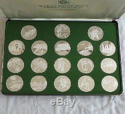 MUNICH 1972 OLYMPIC GAMES 18.999 FINE SILVER PROOF MEDAL SET boxed/coa