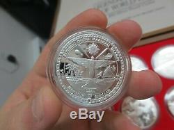 Marshall Islands The Legendary Aircraft of WWII $50 PROOF. 999 Pure Silver Set