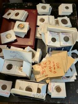Massive Estate Collection Hoard 1400+ Coins 50+ Stamps Paper Money Proof Sets