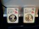 Mercanti Signed Ngc Set 1st Year 1986(s) Ms 69 & 1986 S Proof Silver Eagle Pf 69