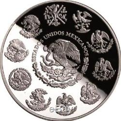 Mexico 2012 5,10,15 Pesos Chichen Itza total 10 Oz Silver Proof Coin Set RARE