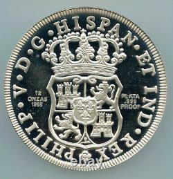 Mexico Pillar Dollar Proof Set Mint Master Die Pattern 999 Silver 12 oz BK623