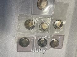 Mixed lot of proof coins halves, quarters, dimes, nickels, cents, 108 coins