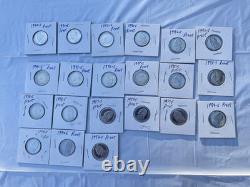 Mixed lot of proof coins halves, quarters, dimes, nickels, cents, 108 coins