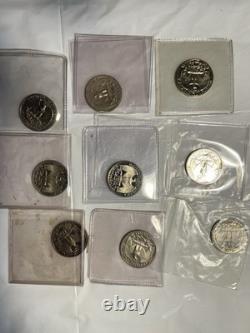 Mixed lot of proof coins halves, quarters, dimes, nickels, cents, 108 coins