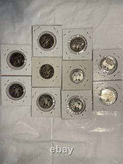 Mixed lot of proof coins halves, quarters, dimes, nickels, cents, 108 coins