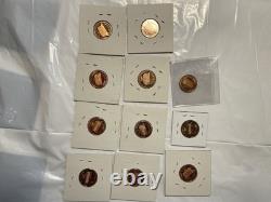 Mixed lot of proof coins halves, quarters, dimes, nickels, cents, 108 coins