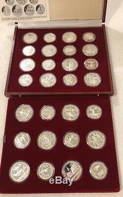 Moscow Olympics 1980. A Set Of Silver Coins. Proof