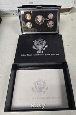 Ms0597sxscfo U. S. Mint 5 Coin Year 1997-s Premier Silver Proof Set Fresh All Ogp