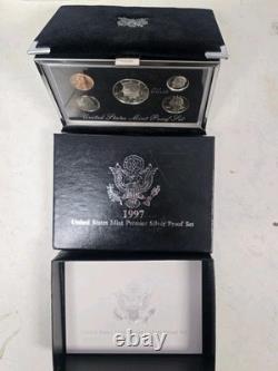 Ms0597sxscfo U. S. Mint 5 Coin Year 1997-s Premier Silver Proof Set Fresh All Ogp Ms0597sxscfo U. S. Mint 5 Coin Year 1997-s Premier Silver Proof Set Fresh All Ogp