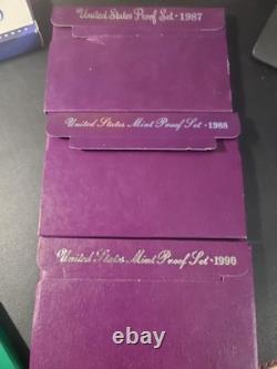 Multiple Year US Mint Proof Sets 7 Years
