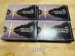 NEW LOT of (4) 2021 S US Mint 99.9% SILVER PROOF Sets Original Package COA
