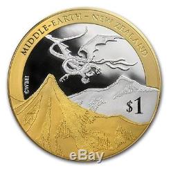 New Zealand Hobbit Set- 2013 Silver $1 Proof Coin- 1 OZ Desolation of Smaug