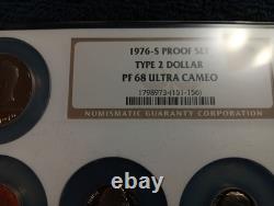 Ngc 1976-s Proof Set Type 2 Dollar Pf 68 Ultra Cameo Free Us Shipping