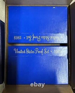 Nice Lot of 20 1969 United States Mint Proof Sets in OGP Free US Shipping SR