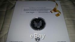 Original 2016W proof American silver eagle Congratulations Set, lettered edge