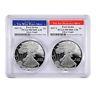 Presale 2017 Withs 1 Oz Proof Silver American Eagle 2-coin Set Pcgs Pf 70 Dcam F