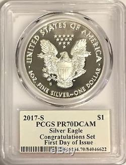 Presale 2017 S Proof Silver Eagle Pcgs Pr70 Mercanti From Limited Edition Set