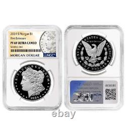 Presale 2024-S Proof $1 Morgan and Peace Silver Dollar 2pc Set NGC PF69UC F