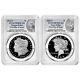 Presale 2024-s Proof $1 Morgan And Peace Silver Dollar 2pc Set Pcgs Pr70dca