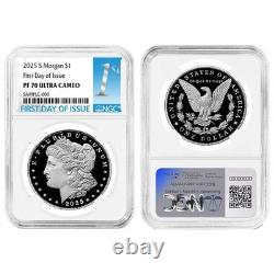 Presale 2025-S Proof $1 Morgan and Peace Silver Dollar 2pc Set NGC PF70UC F