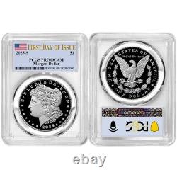 Presale 2025-S Proof $1 Morgan and Peace Silver Dollar 2pc Set PCGS PR70DCA